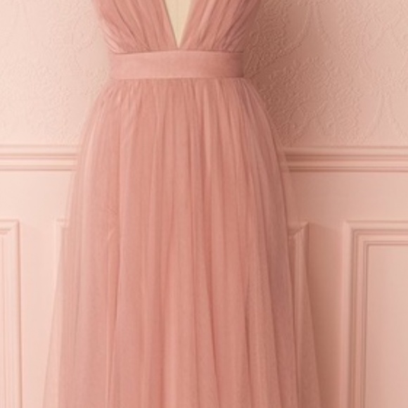 Dusty Rose Tulle Dress - Picture 2 of 4